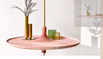 Table suspendue Toupy finition noyer 38 cm